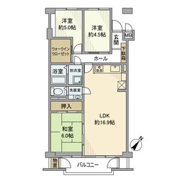 三ツ沢ハイタウン３号棟の物件間取画像